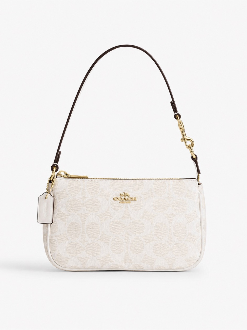 Coach Cream Nolita Jacquard Shoulder Bag with Gold Hardware